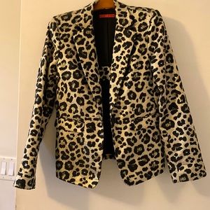 Alice + Olivia Leopard blazer size small